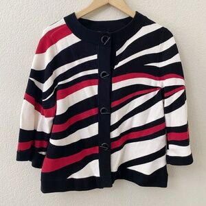 ⭐️SALE⭐️ Chicos Azaria Sweater Cardigan Size 2 or Large 3/4 Sleeve Toggle Button